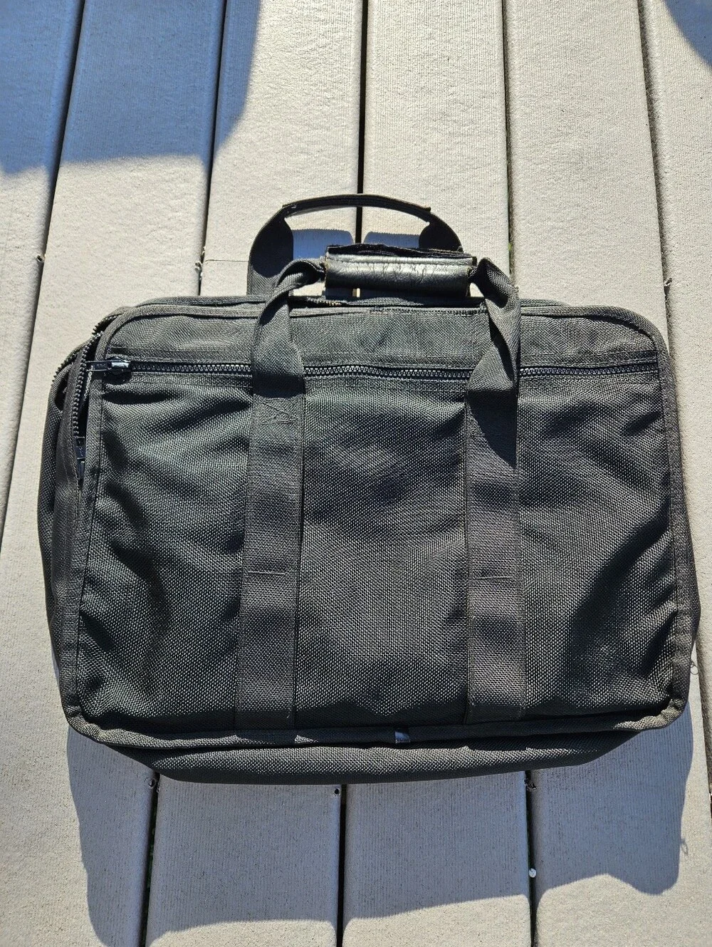 VTG Made in USA Ballistic Nylon Briefcase Black Tactical Travel Laptop Messenger